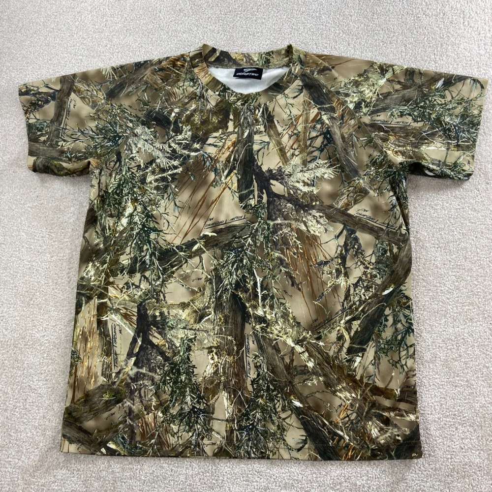 Coretec Performance T Shirt Mens Large Brown True Timber MC2 Camo Short Sleeve